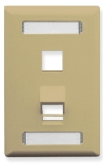 ICC Cabling Products: Ivory 2 Port Angled Station ID Wall Plate