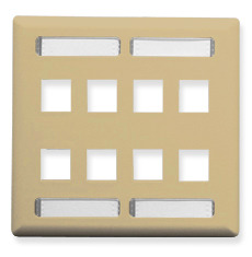 ICC Cabling Products: Ivory 8 Port Station ID Wall Plate