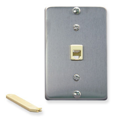 ICC Cabling Products: Stainless Steel Telephone Wall Plate
