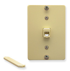 ICC Cabling Products: Ivory 6P6C Telephone Wall Plate
