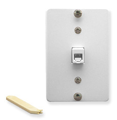 ICC Cabling Products: White 6P6C Telephone Wall Plate