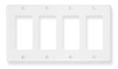 ICC Cabling Products: IC107DFQWH 4 Gang Decora Faceplate 