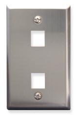 ICC Cabling Products: 2 Port Stainless Steel Wall Plate