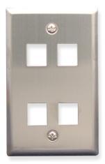 ICC Cabling Products: 4 Port Stainless Steel Wall Plate