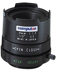 Computar: T0812FICS 1/3" 8mm Monofocal Lens