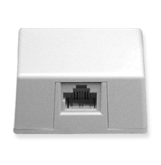 ICC Cabling Products: IC635DS8WH White 8P8C Keyed Surface Mount Jack 