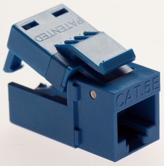 Platinum Tools: 705BL-1 Blue Keystone Cat5e EZ-SnapJack 10 Pack