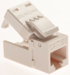 Platinum Tools: 705WH-4C White Keystone Cat5e EZ-SnapJack 4 Pack