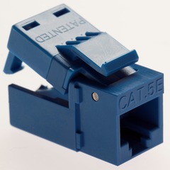 Platinum Tools: 705BL-4C Blue Keystone Cat5e EZ-SnapJack 4 Pack