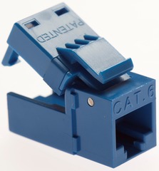 Platinum Tools: 706BL-4C Blue Keystone Cat6 EZ-SnapJack 4 Pack