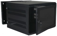 Quest Manufacturing: WM3019-07-02 7 RMS Black Swing-Out Wall Mount Enclosure