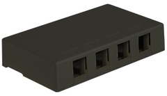 ICC Cabling Products: IC107SB4BK 4 Port Black Surface Mount Box 