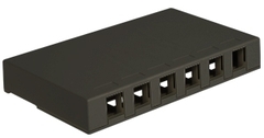 ICC Cabling Products: IC107SB6BK 6 Port Black Surface Mount Box 