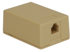 ICC Cabling Products: IC625SV1IV Ivory 6P6C Voice Surface Mount Jack   