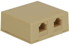 ICC Cabling Products: IC625S52IV Ivory 8P8C Dual Cat5e Surface Mount Jack   