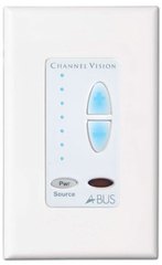 Channel Vision: AB-124 White A-Bus Multi-Source Amplified Keypad