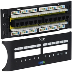 ICC: ICMPP12F6E Cat 6 Front Access 12 Port Patch Panel