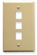 ICC Cabling Products: IC107F03IV 3 Port Keystone Wall Plate