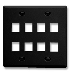 ICC Cabling Products: IC107FD8BK 8 Port Keystone Wall Plate