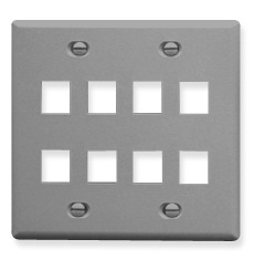 ICC Cabling Products: IC107FD8GY 8 Port Keystone Wall Plate