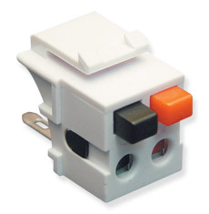 ICC Cabling Products: IC107DSCWH Speaker Keystone Jack
