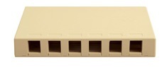 ICC Cabling Products: IC107SB6IV 6 Port Surface Mount Box
