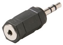 251-004: 2.5mm Stereo Jack to 3.5mm Stereo Plug Adapter
