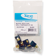 ICC Cabling Products: IC107RF5BK RCA to F Keystone Jack Kit