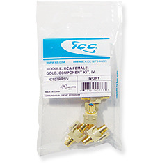 ICC Cabling Products: IC107RR5IV RCA Keystone Component Kit