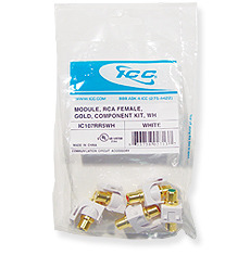 ICC Cabling Products: IC107RR5WH RCA Keystone Component Kit