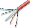 23 AWG Solid 600 MHz CMR Rated Red Enhanced Cat 6e Cable 1000 ft Box
