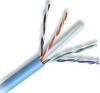 23 AWG Solid 600 MHz CMP Plenum Rated Blue Cat 6e Cable 1000ft Box