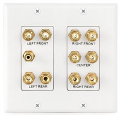Datacomm Electronics: 45-0060 5.1 Speaker Wall Plate 