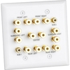 Datacomm 45-0070 7.2 Surround Sound 2 Gang Speaker Wall Plate