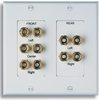 Linear HTWP 5.0 Surround Sound 2 Gang Speaker Wall Plate 