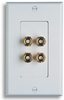 Linear SL4 Professional Grade Dual Speaker Wall Plate White  