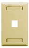ICC IC107S01IV Ivory Single Gang 1 Port Station ID Keystone Wall Plate