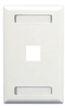 ICC IC107S01WH White Single Gang 1 Port Station ID Keystone Wall Plate