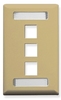 ICC IC107S03IV Ivory Single Gang 3 Port Station ID Keystone Wall Plate 