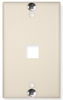 ICC IC107FFWAL Almond Single Gang 1 Port Flush Phone Wall Plate 