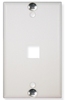 ICC IC107FFWWH White Single Gang 1 Port Flush Phone Wall Plate