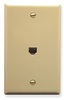 ICC IC630E60IV Ivory Single Gang 6P6C Integrated Wall Plate 
