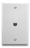 ICC IC630E60WH White Single Gang 6P6C Integrated Wall Plate