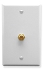 ICC IC630EG0WH White Single Gang F Connector Integrated Wall Plate 