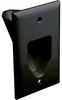 Datacomm 45-0001-BK Black 1 Gang Recessed Low Voltage Cable Plate