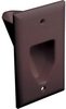 Datacomm 45-0001-BR Brown 1 Gang Recessed Low Voltage Cable Plate 