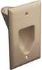 Datacomm 45-0001-IV Ivory 1 Gang Recessed Low Voltage Cable Plate 