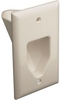 Datacomm 45-0001-IV Lite Almond 1 Gang Recessed Low Voltage Wall Plate