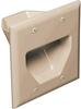 Datacomm 45-0002-IV Ivory 2 Gang Recessed Low Voltage Cable Plate