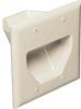 Datacomm 45-0002-LA Lite Almond 2 Gang Recessed Low Voltage Wall Plate